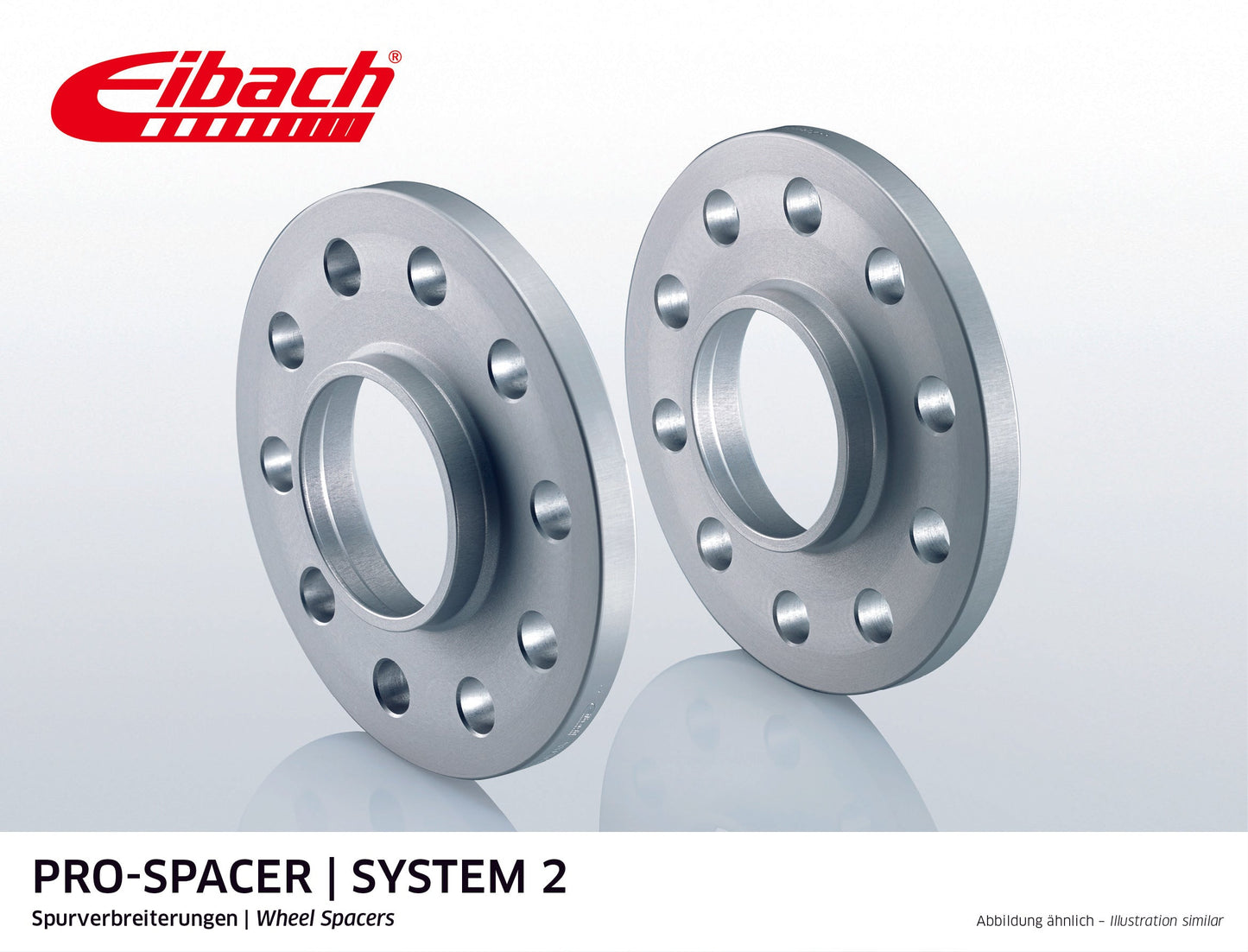 Eibach Pro-Spacer Kit (Pair Of Spacers) 10mm Per Spacer (System 2) S90-2-10-027 (Silver) at £103.59