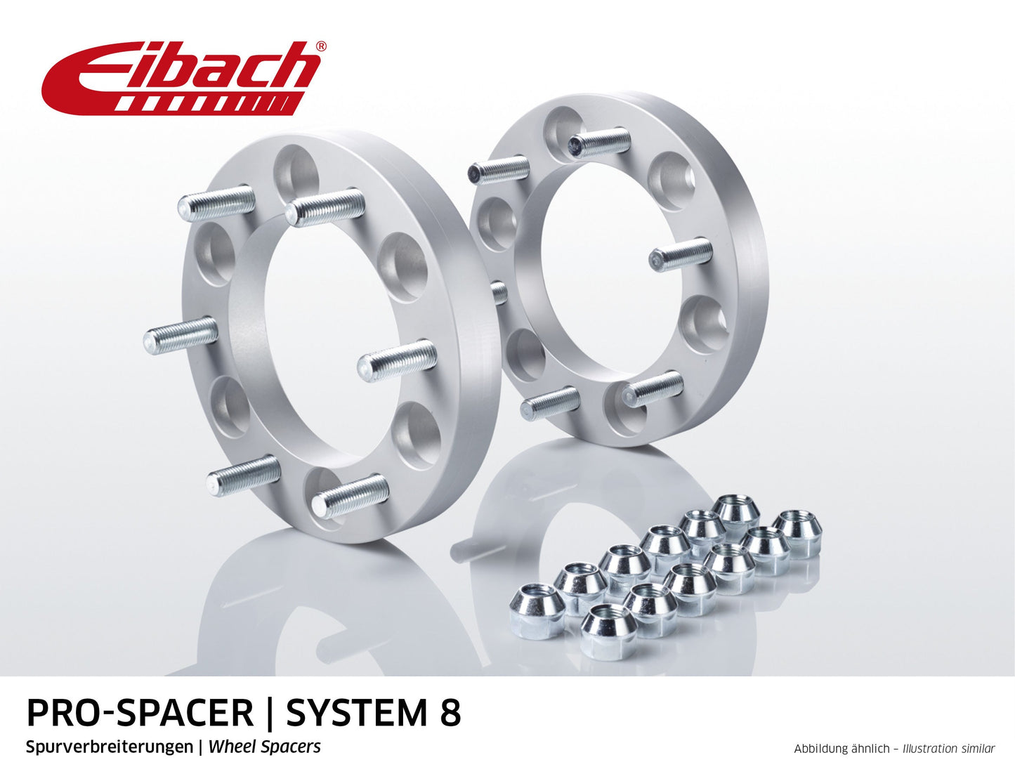 Eibach Pro-Spacer Kit (Pair Of Spacers) 30mm Per Spacer (System 8) S90-8-30-005 (Silver) at £196.19